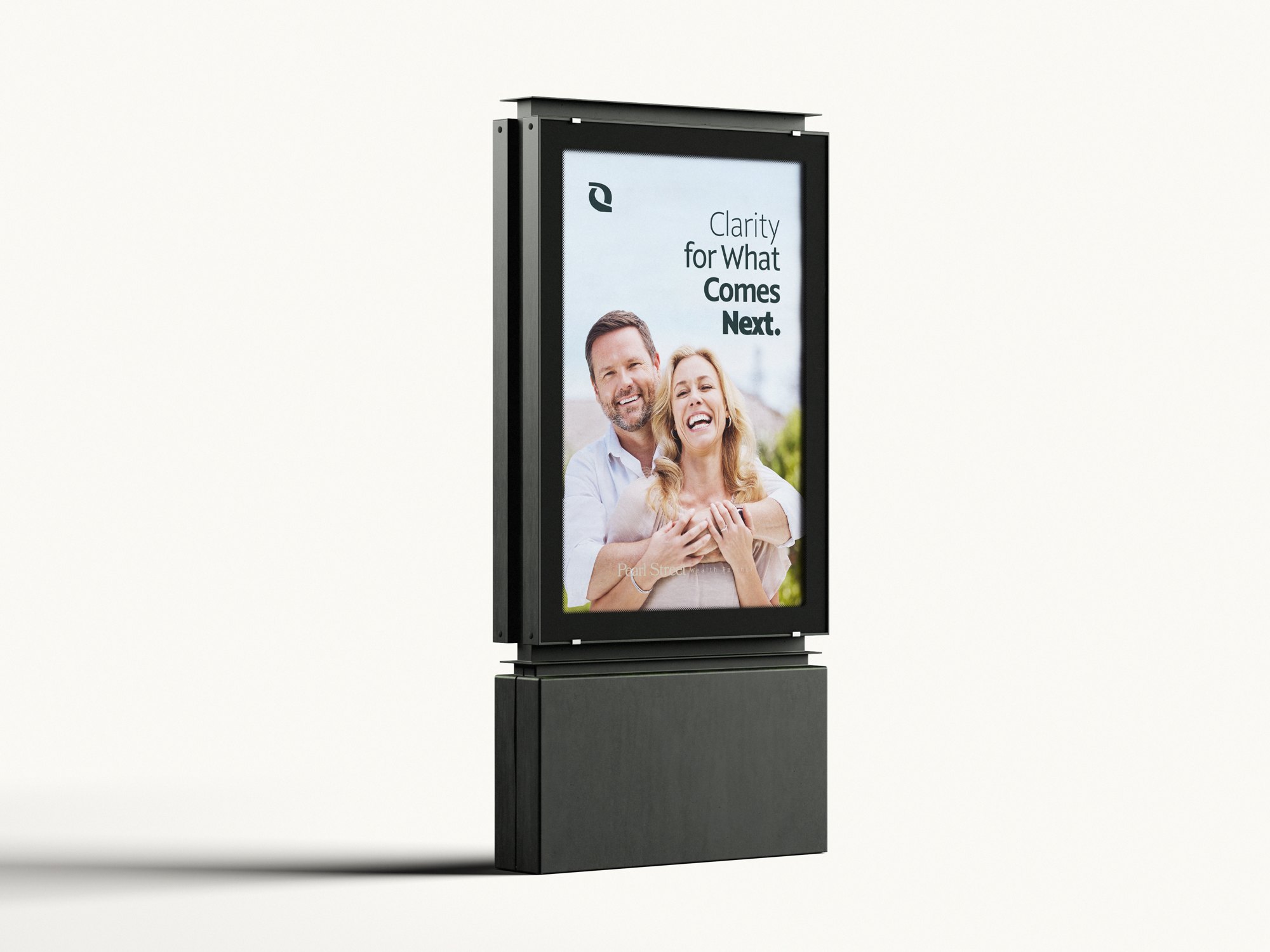 Pearl Street Wealth Partners branding — citylight poster mockup