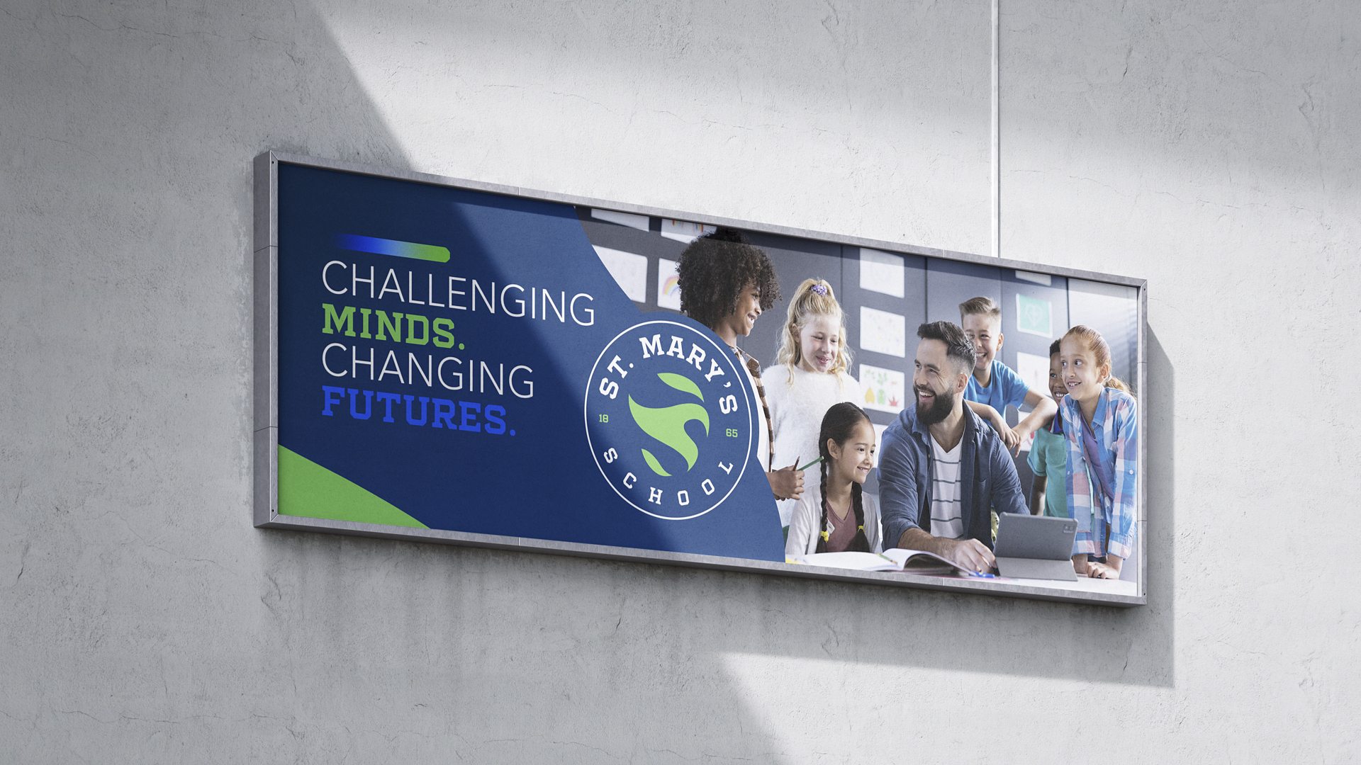 St. Mary’s school branding exercise — School campaign billboard mockup