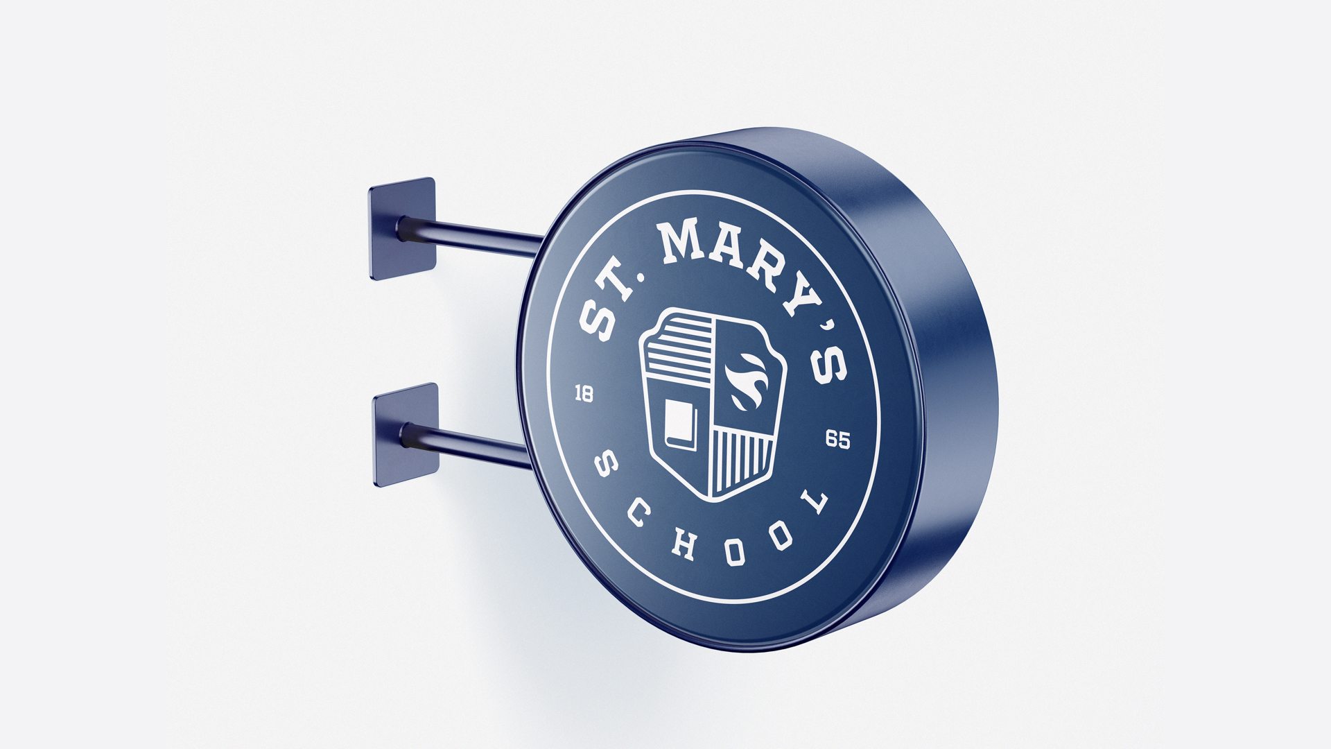 St. Mary’s school branding exercise — Circular school sign concept