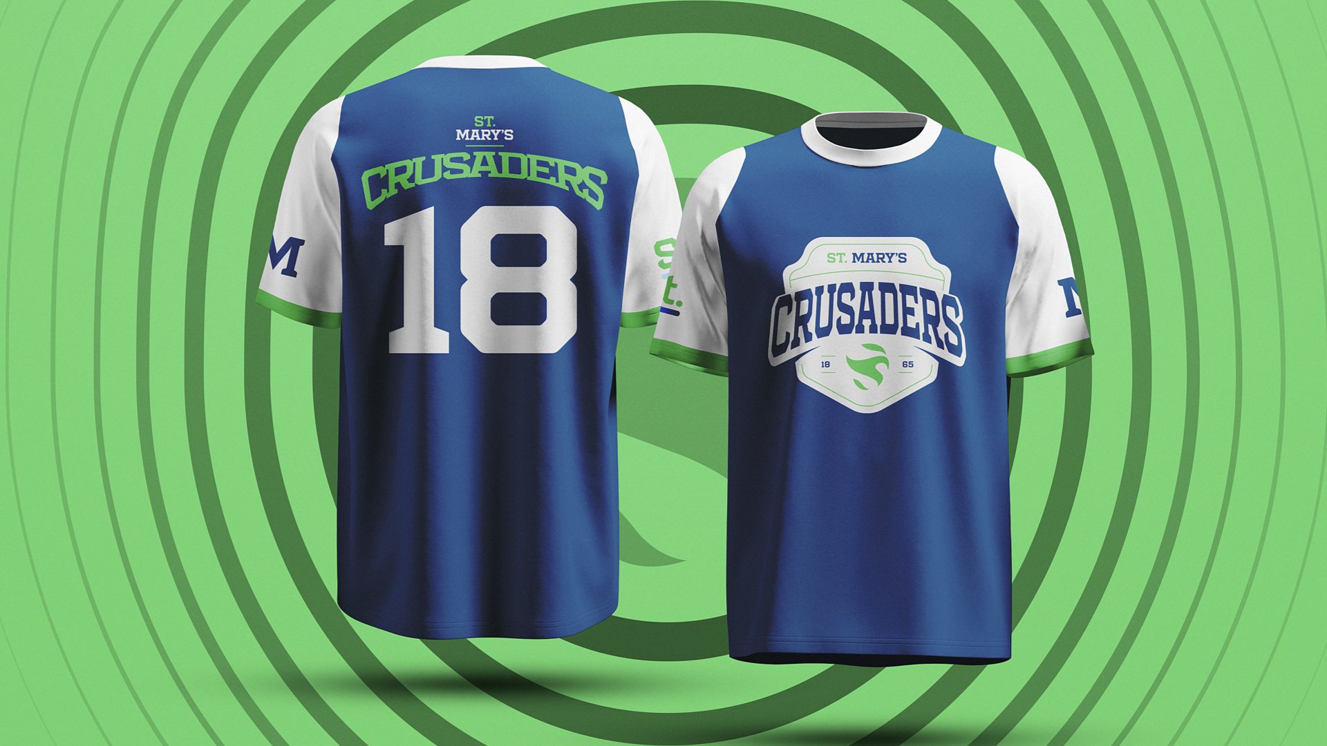 St. Mary’s school branding exercise — Crusaders basketball uniform concepts