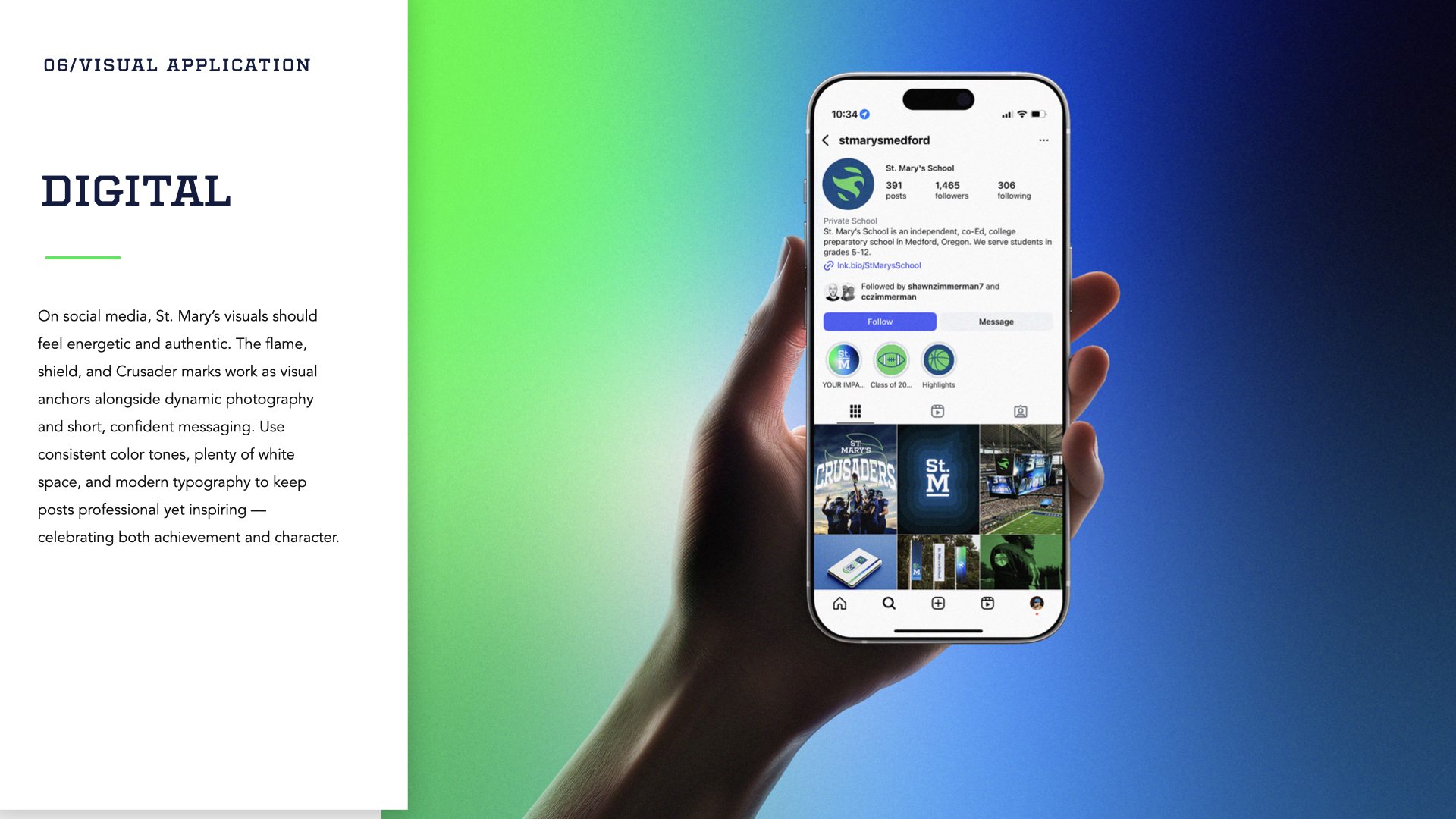 St. Mary’s school branding exercise — Mobile digital branding concept